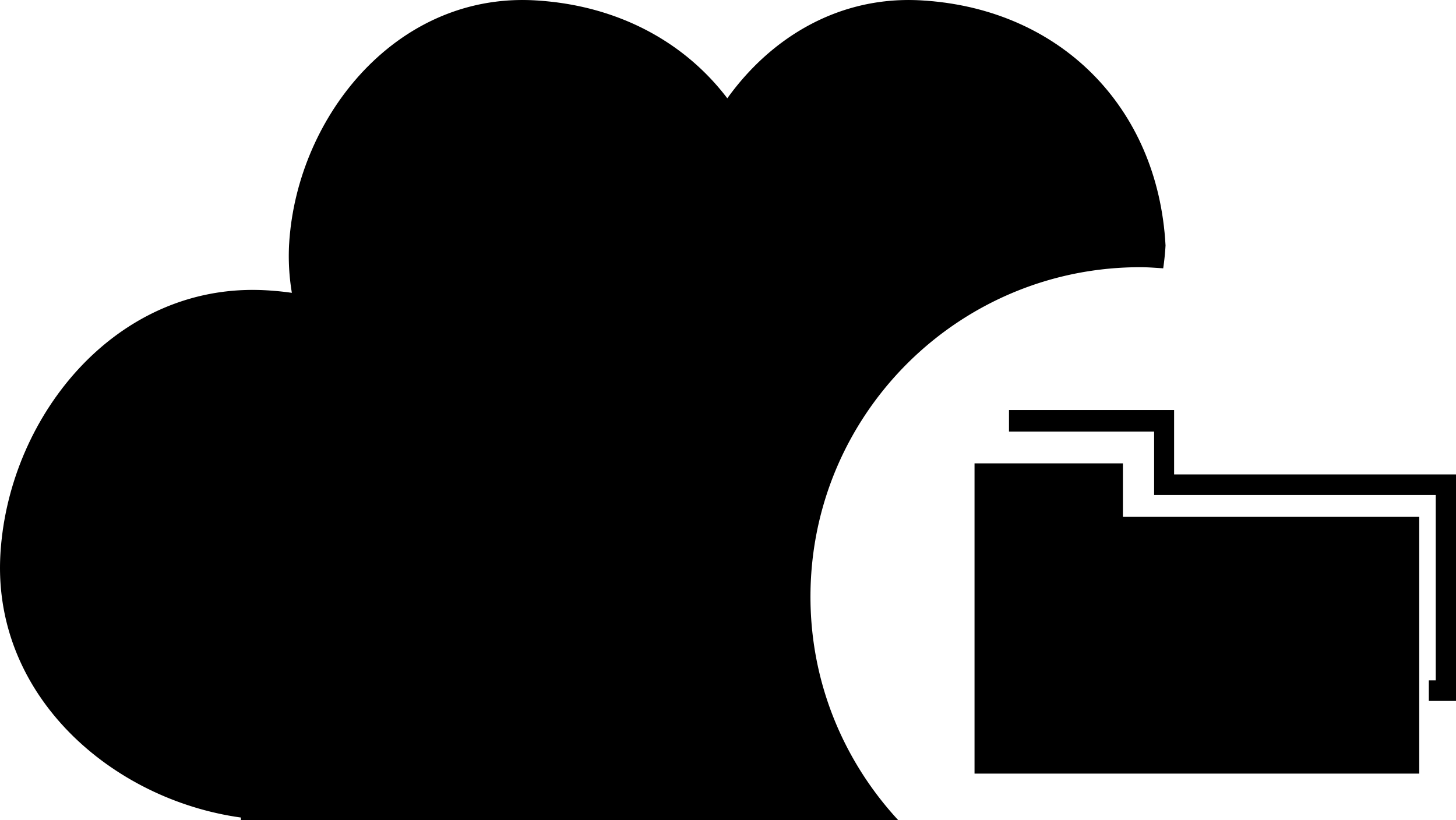 Cloud Data Interface Symbol With Small Folder Outline Icon Svg Set Free Vectors